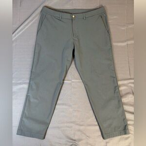 Lululemon ABC Commission Pants Olive Gray Stretch Golf Trouser 40x28